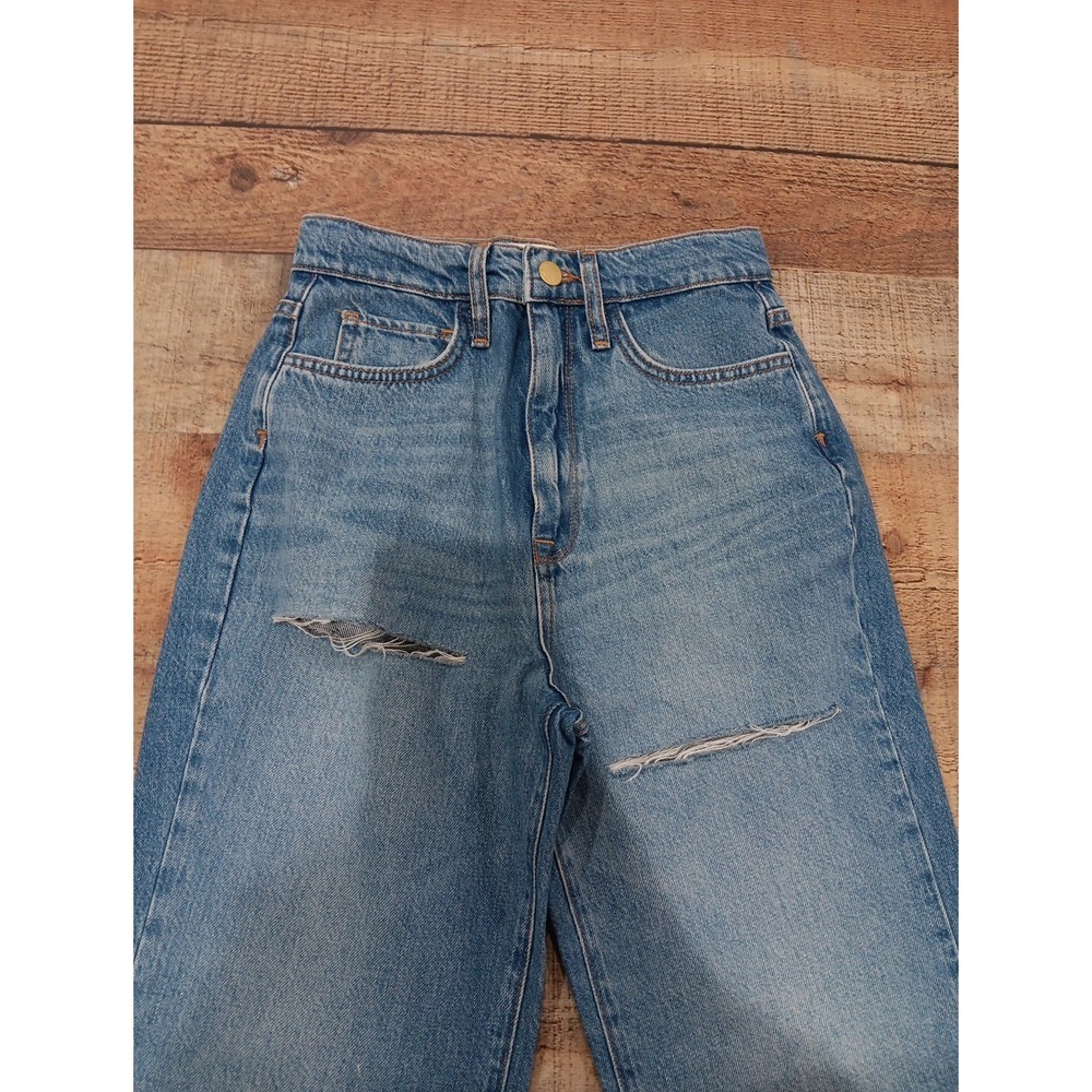 Triarchy High Rise Organic Denim Raw Hem Thigh Cut NWT Sz 25‎ (2547)